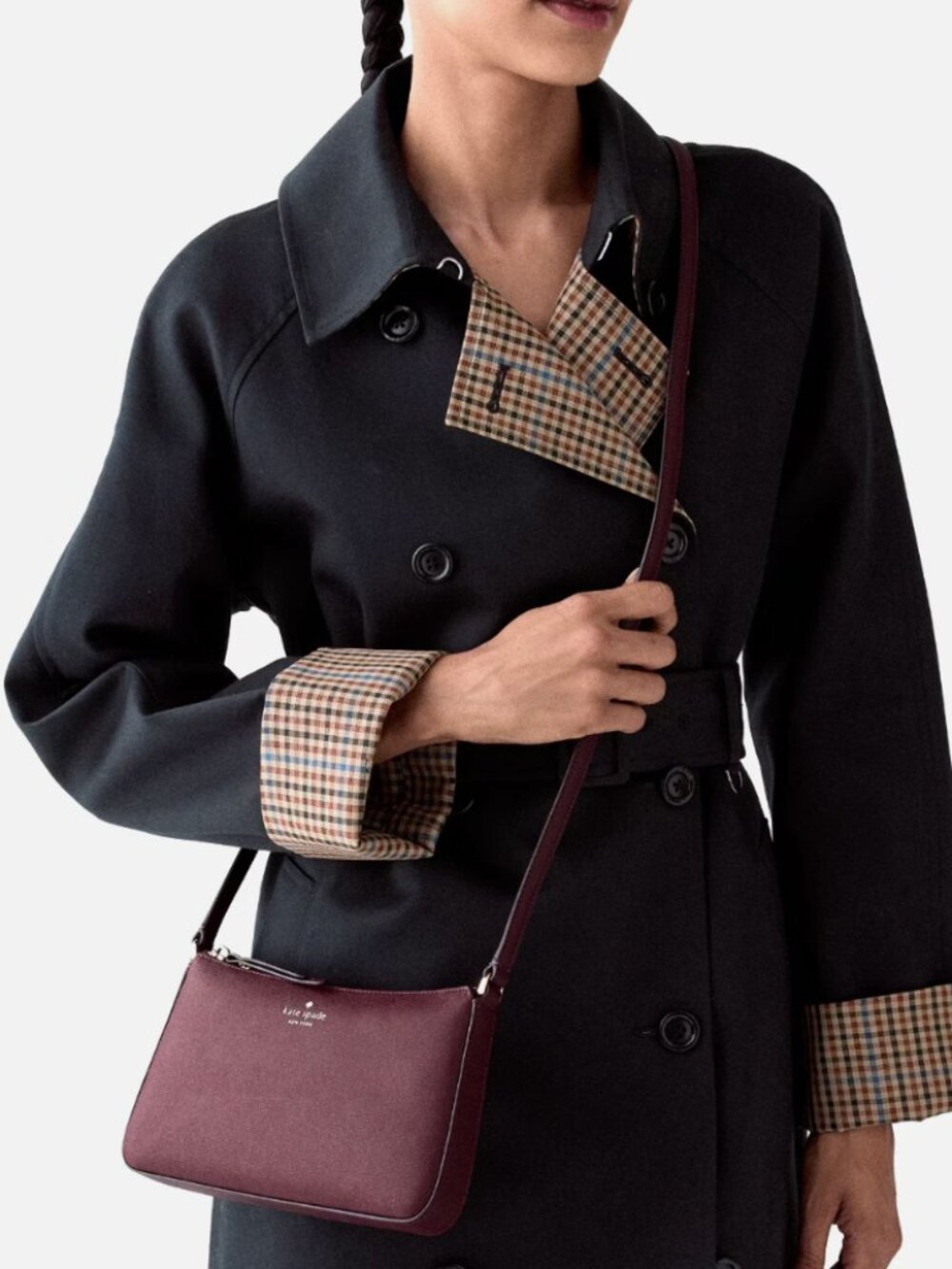 New Kate Spade Ginnie Crossbody Coated Canvas Grenache